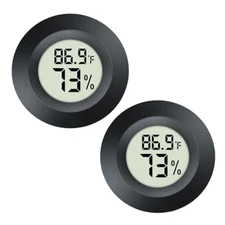 2 Pack Mini Digital Hygrometer Thermometer Gauge, Indoor Outdoor Temperature Hum