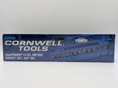 CORNWELL TOOLS CBP2M 13PC 3/8'' DR METRIC SOCKET SET W/ Case (EC1038357)