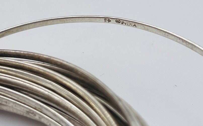 Silpada Sterling Silver 21 Ring Rolling Bangle Sa… - image 5