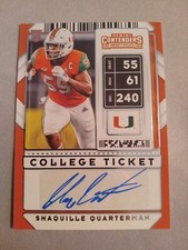 Shaquille Quaterman College Ticket Auto Contenders Draft Picks football 2020 