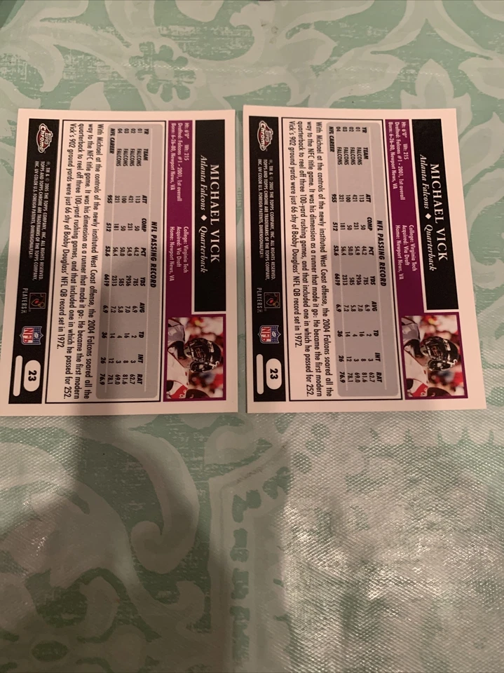 2005 Topps Chrome Michael Vick Lot Of 2 - Image 4 of 4