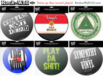 Music Themed Turntable Felt Slip Mats - 9 designs available