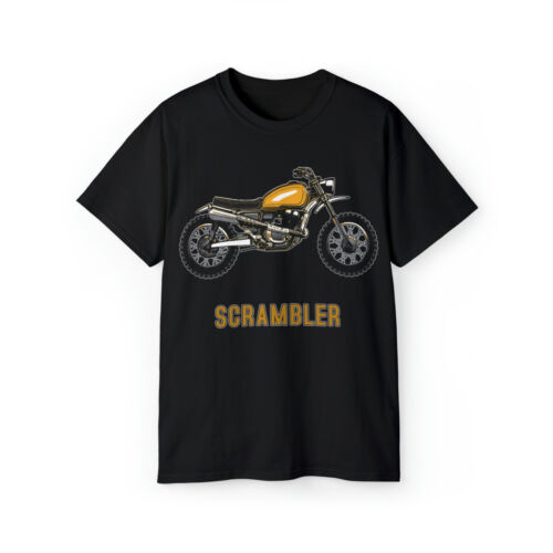 Unisex Ultra Cotton Tee Motorcycle Scrambler Style Two Wheels For Bikers Casual - Picture 1 of 9