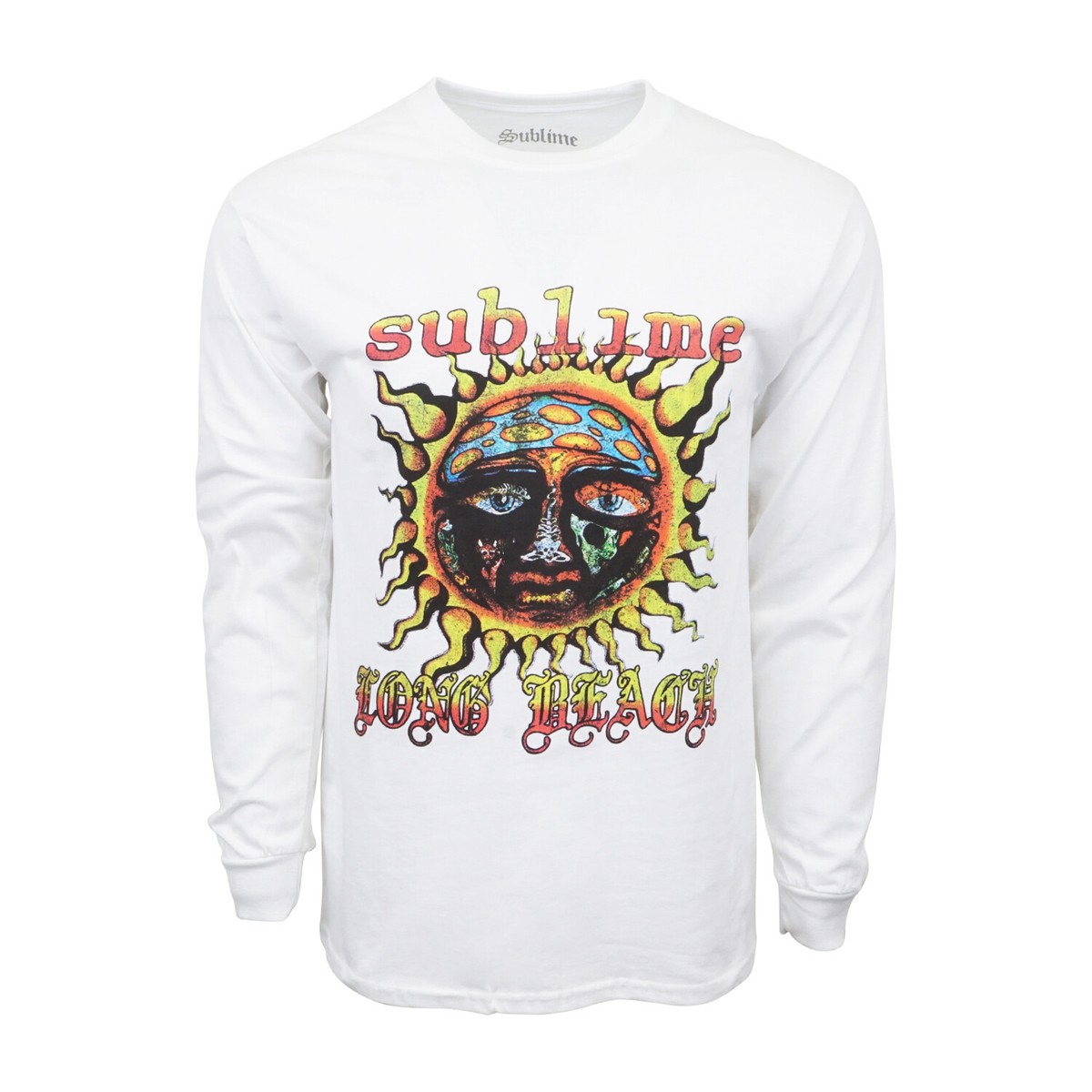 SUBLIME LONG BEACH T SHIRT WHITE LONG SLEEVES | eBay