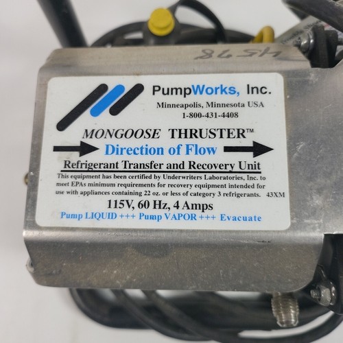 Mongoose Thruster Small Appliance Refrigerant Recovery System 271 - Picture 2 of 6