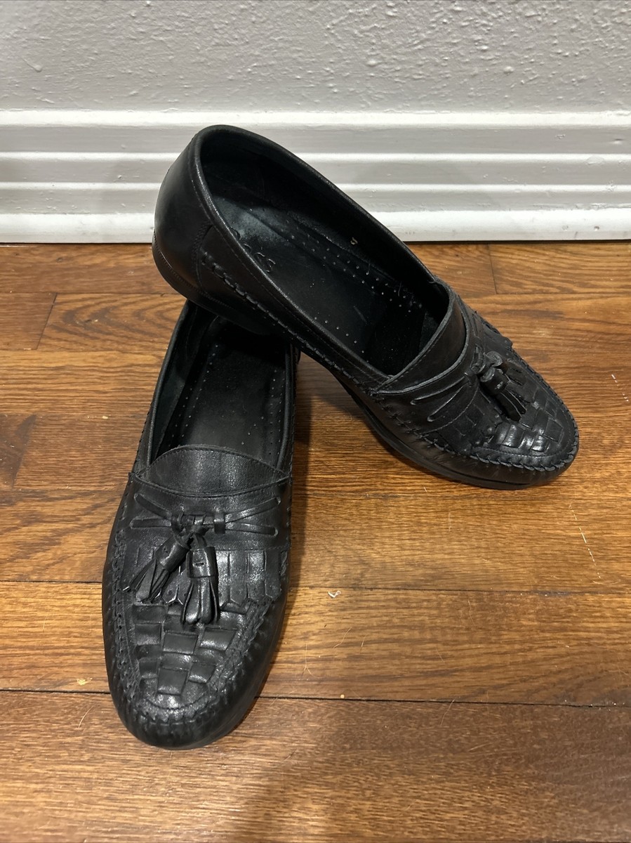 G.H. Bass Court Black Tassel, Kilt &Woven Design Leather  display picture 2