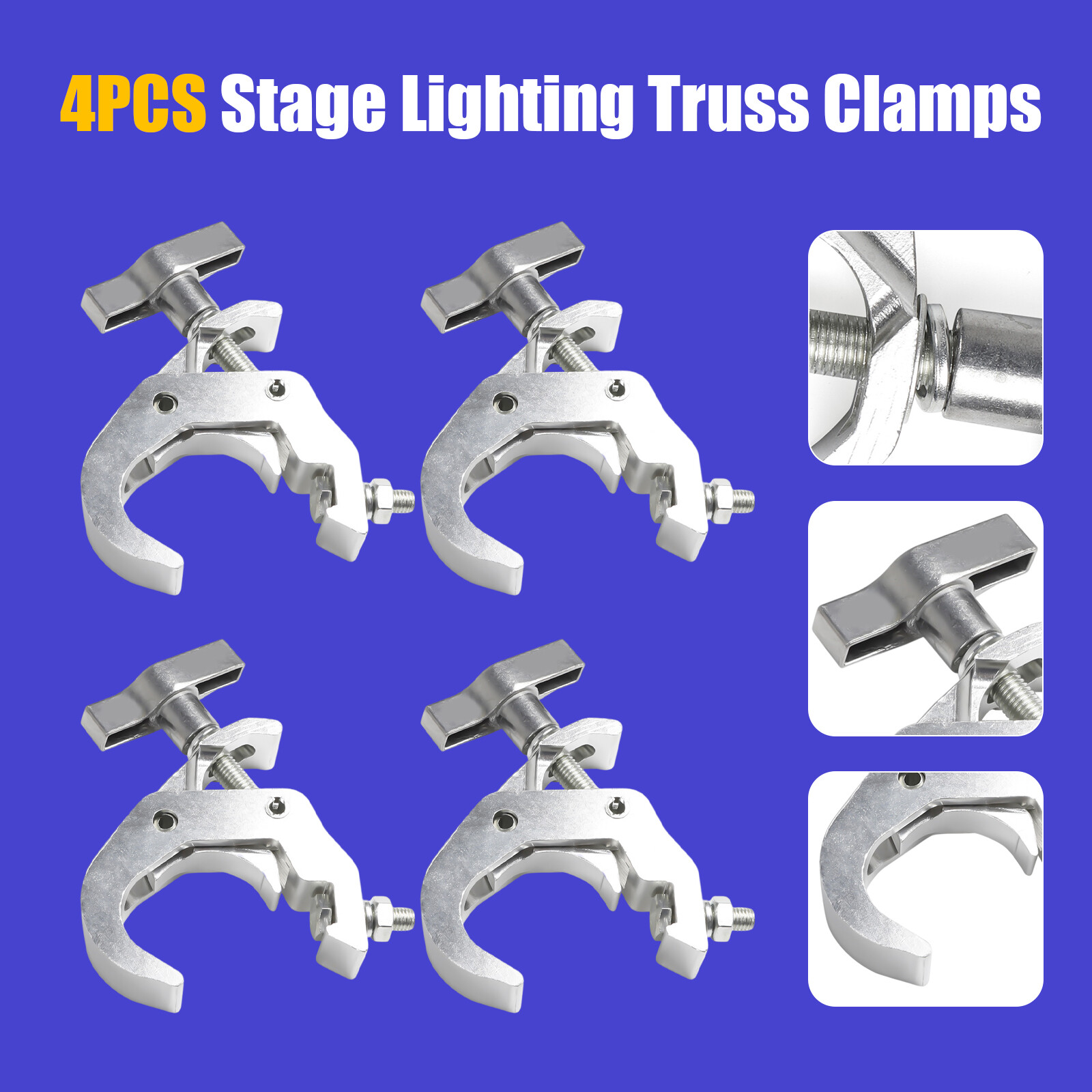 Light Truss Clamps DJ Lighting O Clamp Global Mount Heavy Duty Alloy 330LBS 4pcs