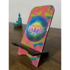 hand made phone stand hand made in south america pure wood.