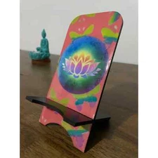 hand made phone stand hand made in south america pure wood.