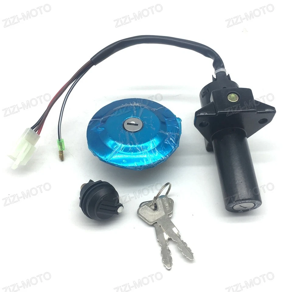 Interruptor de encendido tapa de gas combustible bloqueo de asiento juego de llaves apto para Yamaha YBR 125 2004-2018 Foto 2 de 4