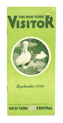 The New York Visitor Booklet September 1945 New York Central System Fold Out Map