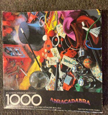 Vintage Vtg Springbok 1000 Piece Jigsaw Puzzle ABRACADABRA (1984) COMPLETE 