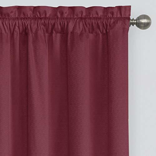Eclipse Canova Blackout Thermaback Window Valance Curtains for Kitchen