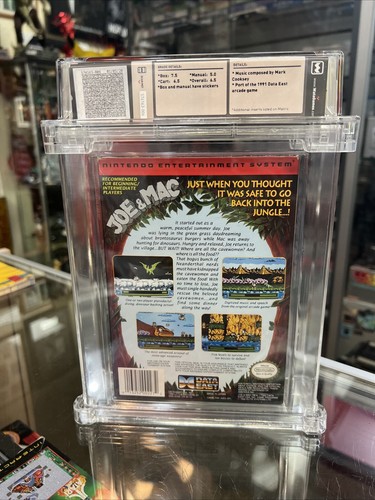 Joe & Mac (Nintendo Entertainment System, 1992) Graded WATA 6.5 Complete CIB - Picture 2 of 2
