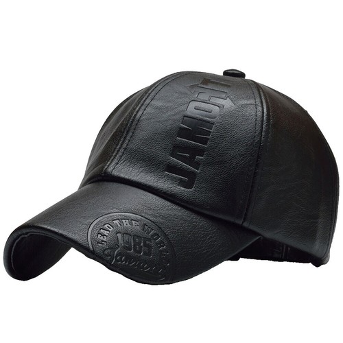 WYETH Faux Leather Hailey Baseball Hat/Cap, Hook/Loop 