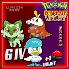✨Starter Shiny 6IV ✨ Pokemon ecarlate & Violet/Scarlet  [LIVRAISON RAPIDE +++]