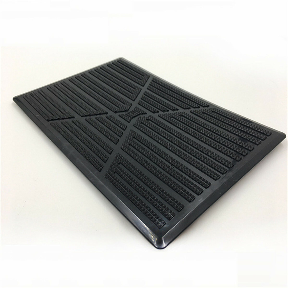 Accessory Car Foot Rest Floor Mats Black PVC Heel Plate Pedal Carpet Pad 25x16cm