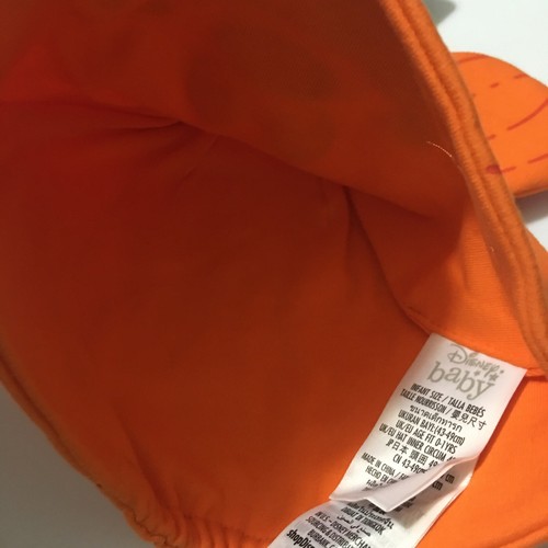 Disney Baby Halloween Pumpkin Mickey Mouse Ear Beanie Hat Size 0-12M Orange Soft - Picture 6 of 12