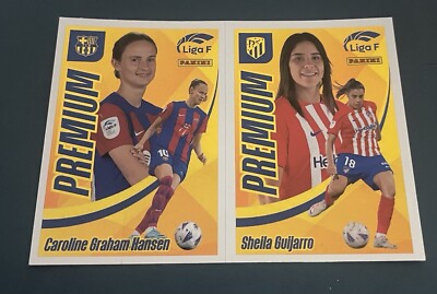 PANINI LIGA F 2023 2024 GRAHAM HANSEN (FCB) SHEILA GUIJARRO (ATM) PREMIUM P11 