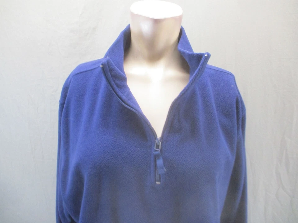 Disney Size XL Mens Navy Long Sleeve Grumpy 1/2 Zip Outdoor Fleece Pullover 331 - Image 2 of 4