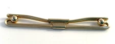 Vintage Men's Tie Collar Bar Slide Stay Gold Tone Unmarked