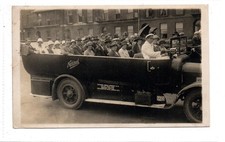 Picture postcard of a National charabanc by Chambers Kiosk of Weymouth (C96138)
