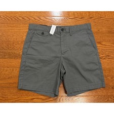 New Banana Republic Chino Shorts Mens 30 Slim Fit 7" Gray Cotton Stretch Casual