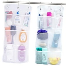 Shower Organizer, Shower Caddy or Bathroom Organizer with Quick 2 Pack-White