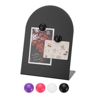 Magnetische Pinnwand FüR Schreibtisch Mit 4 Bunten Magneten, Schwarz