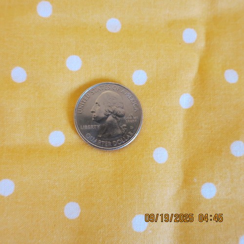 Gelbe Tupfen 3 Yards Baumwollstoff Neu - Bild 4 von 9