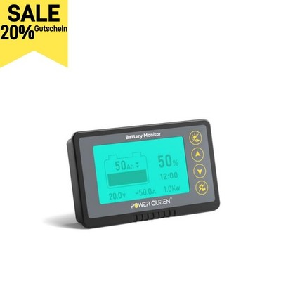 Power Queen 500A 8V-120V Batterieuberwachung LCD Anzeige Volt Monitor Batterie