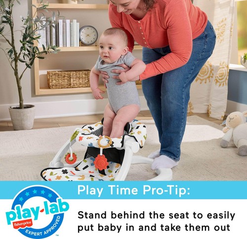 Fisher-Price Cute Cow Sit-Me-Up Floor Seat BPA-Free Teether & Clacker - Picture 5 of 6