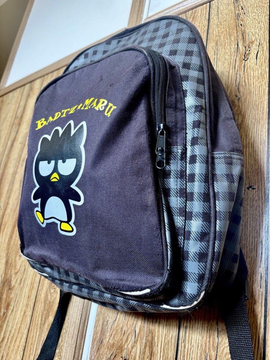 Y2K Sanrio Badtz-Maru Mini Backpack Rare Vintage Goth Plaid  display picture 3