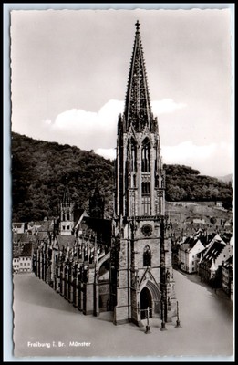 Postcard RPPC Freiburg i. Br. M�nster   V114