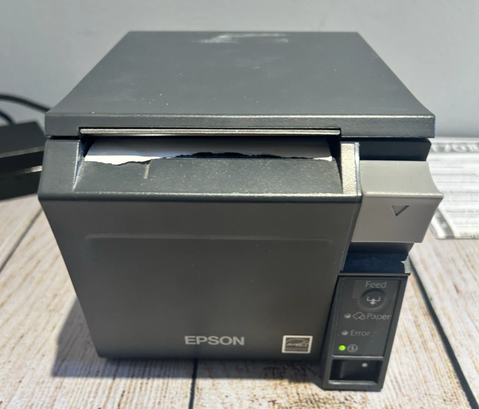 Epson Fast Receipt Thermal POS Printer M296A TM-T70II Incl New Power Supply - Image 2 of 4