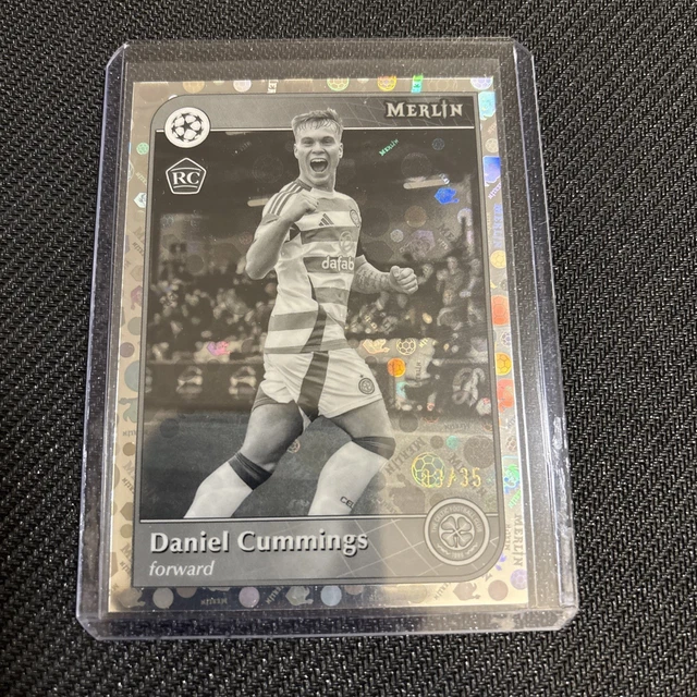 2024-25 Topps Merlin UEFA Daniel Cummings RC Black and White Vintage /35