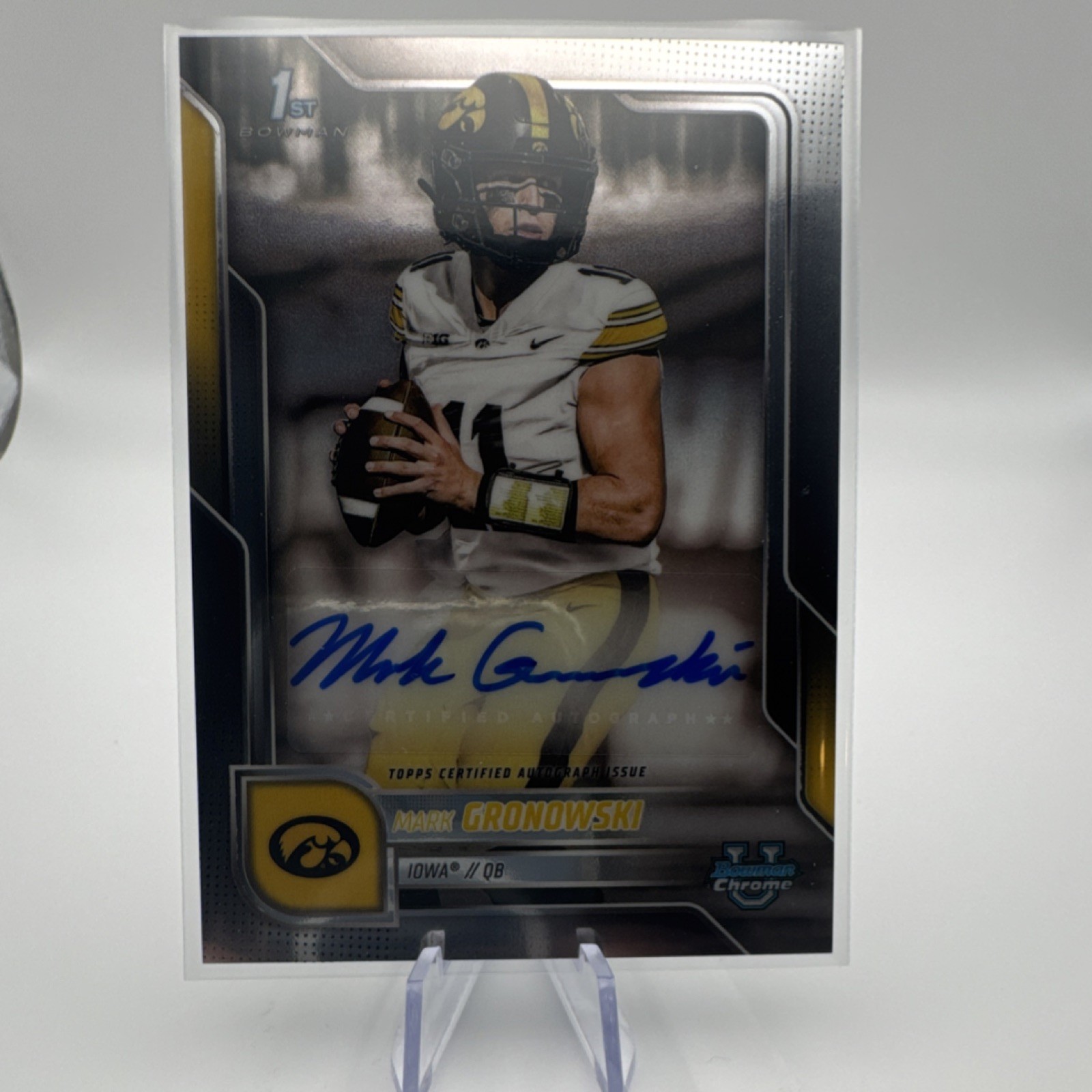 Topps 2025 Bowman Chrome Mark Gronowski Iowa Hawkeyes Autograph #BCA-MG