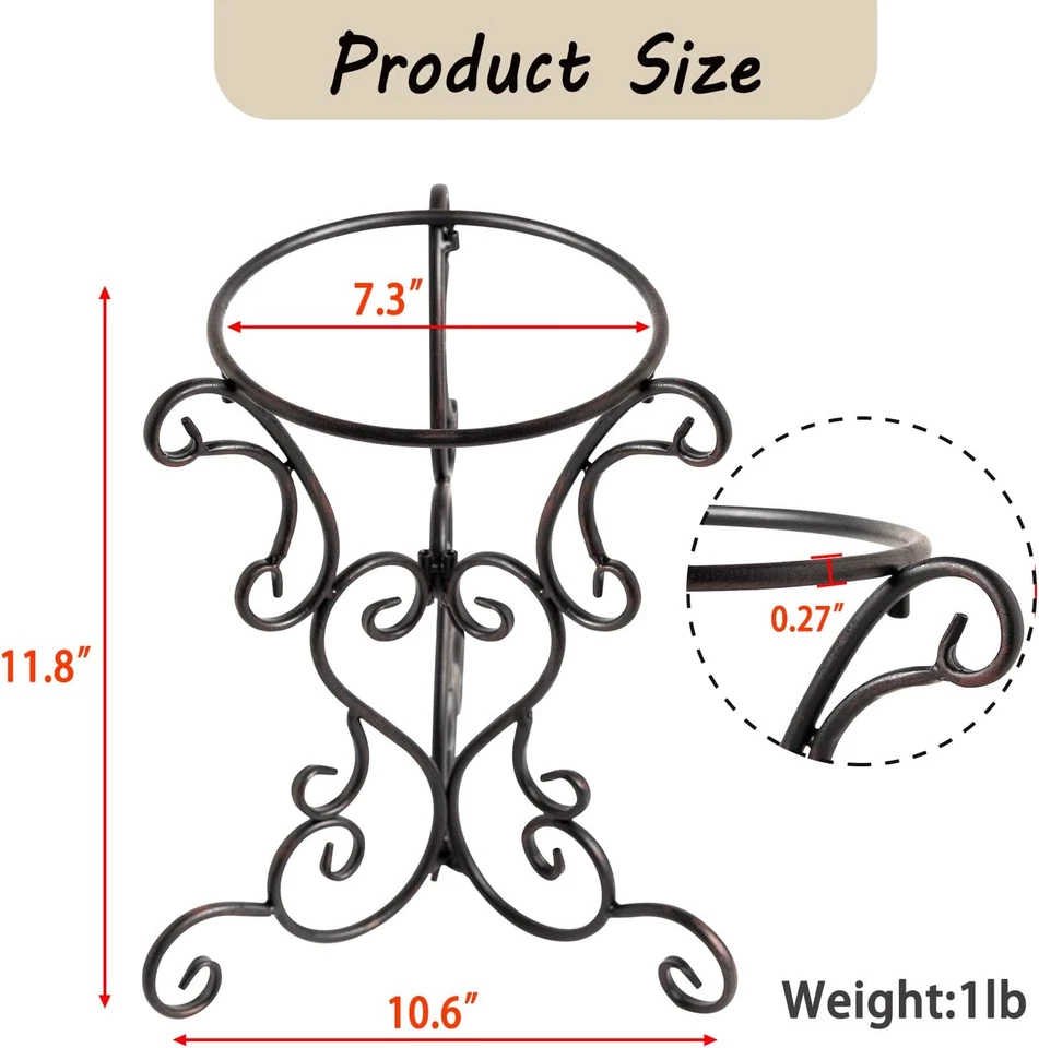 Gazing Globe Stand, Gazing Ball Stand for 8-10 Inches Garden Gazing Globes, Outd - Image 3 of 4