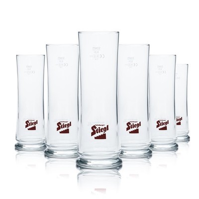 6x Stiegl Glas 0,3l Stange Pokal Becher Gläser Brauerei Österreich Goldbräu Pils