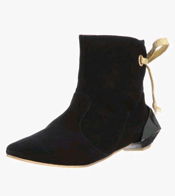 Rare Irregular Choice Black Boots Pixie Playa Bni… - image 3