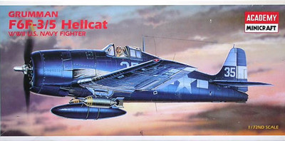 Academy Nr.: 2121 , F6F-3/5 Hellcat vintage 1980 -ar-