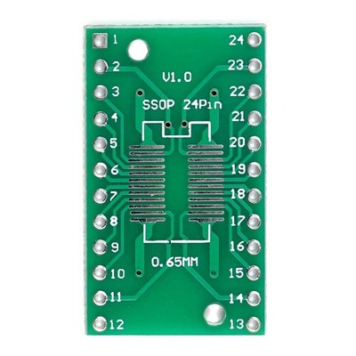 SMD Breakout Adapter für SOP24 / SSOP24 / TSSOP24, 24 Pin, 0,65mm / 1,27mm