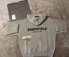 NEW Fear of God Essentials Dark Oatmeal Hoodie Size Small 100% Authentic✅