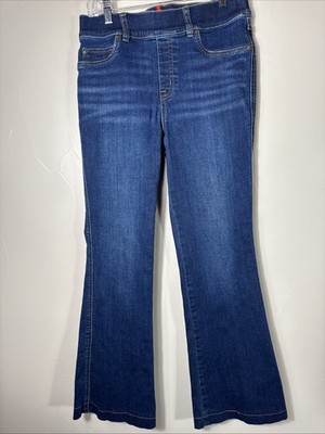 SPANX Clean Indigo Bootcut Trouser Pants Denim Jeans Stretch Flare Small M