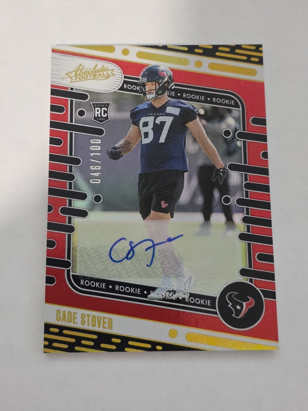 Cade Stover Panini Absolute #185 Signature-Red Squares