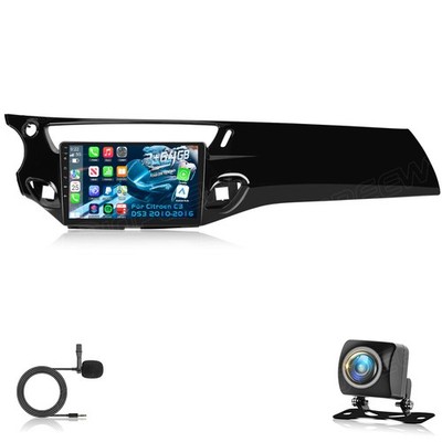 64GB Android 15 Carplay Autoradio GPS Navi RDS DSP Für Citroen C3 DS3 2010-2016