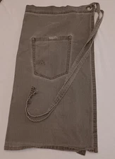 Chef Works Apron Waist Pockets Olive Green Thrashed Grilling Dad 100% Cotton