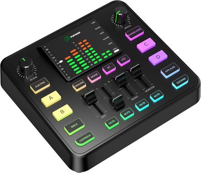 Pupgsis Gaming Audio-Mixer, Audio-Interface, Soundboard mit Pro-Vorverstärker, G