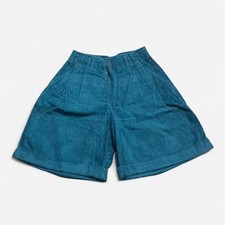 1980s 62 East brand high waisted double button corduroy shorts