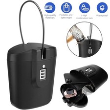 Portable Safe Box Combination Security Travel Lockbox with Code Case Waterproof